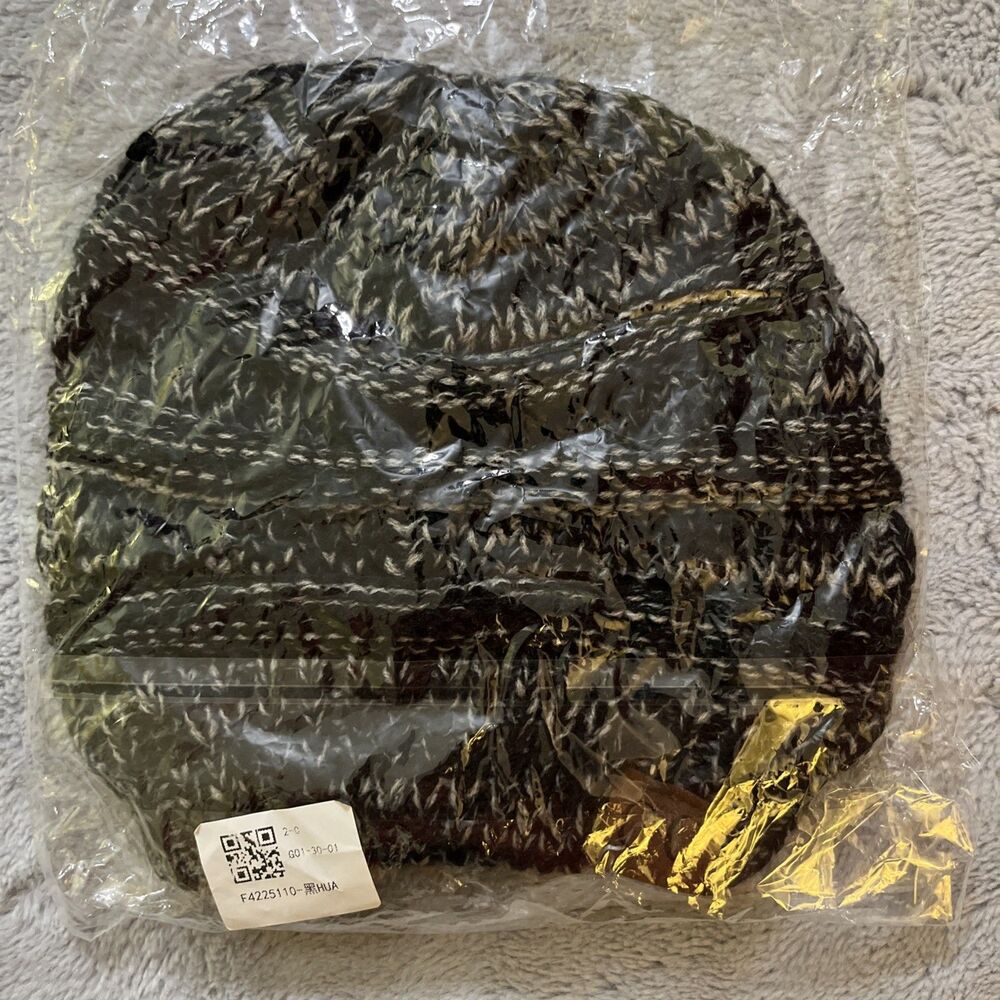 CC Ponytail Beanie Hat Soft Stretch Cable Knit High Bun Ponytail C.C Beanie US